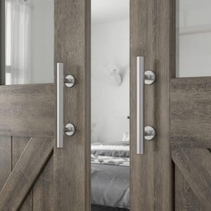 Manijas para Puertas Corredizas, Manija de Acero Inoxidable Resistente, Diseño Rústico Grande de Doble Cara para Puertas, Garajes y Cobertizos - Product Image 5
