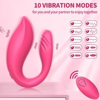 Vibrateur clitoridien et vaginal invisible en forme de U, télécommande sans fil, jouet sexuel pour femme, à porter dans les culottes, stimulation du point G