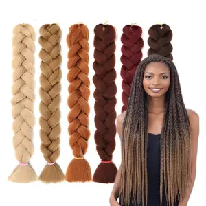 Venta al por mayor Rasta Yaki Sintético Accesorio Cabello Lushing Meches Tresses Ombre Expresión Super Darling Hair Trenzas Extensiones