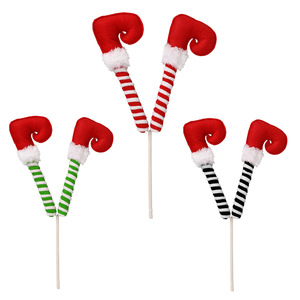 Adornos Colgantes de PVC y Papel Hechos a Mano para Decoración de Árboles de Navidad con Forma de Pierna de Elfo, 30x19cm, Venta al por Mayor TC - Product Image 3