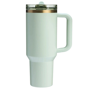 Entrepôt des États-Unis Double paroi isolée sous vide disponible Tie Dye 40oz gobelets tasses avec poignée et paille - Product Image 2