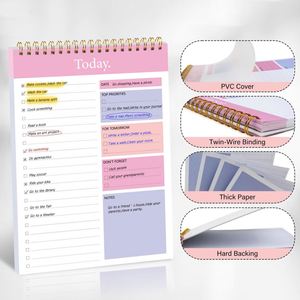 Let's Party A5 <b>Pink</b> Mini Spiral <b>Notebook</b> with Paper Cover Daily Planner Notepad Printed Style Gift 80 Sheets - Product Image 4