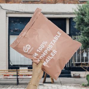 Enveloppe en poly compostable imprimée personnalisée Sacs d'emballage enveloppes auto-adhésives Enveloppes en plastique Livraison par courrier <span class=keywords><strong>Webshop</strong></span> - Product Image 3