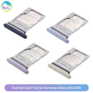 Repuesto de Bandeja para <span class=keywords><strong>Tarjeta</strong></span> SIM Dual para Teléfono Celular, Soporte para Ranura de <span class=keywords><strong>Tarjeta</strong></span> SIM, Pieza de Repuesto para Samsung Galaxy A55 A556 - Product Image 1