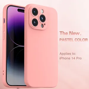 オリジナル工場ソフトリキッドシリコンカメラレンズ保護iphone用シリコン電話ケース11 12 13 14 15 promaxモバイルカバー