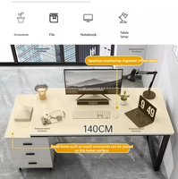 Escritorio Moderno para Oficina en Casa con Altura Ajustable, Almacenamiento Retráctil y Diseño Minimalista para Espacios de Trabajo Ergonómicos