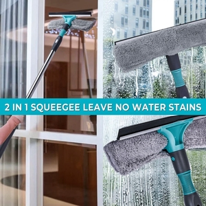 Kit de nettoyage DOOSO 7-en-1 en microfibre : <span class=keywords><strong>balai</strong></span>, serpillière, éponge et raclette pour la maison - Product Image 3