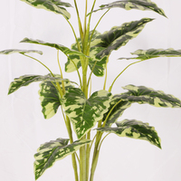 Taro artificiel plante fausse soie plante décoration en pot arc-en-ciel Taro branche pour la décoration intérieure
