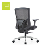 Chaise de visiteur en maille confortable au design moderne, chaises de bureau à domicile, chaise pivotante ergonomique avec accoudoirs réglables et soutien lombaire