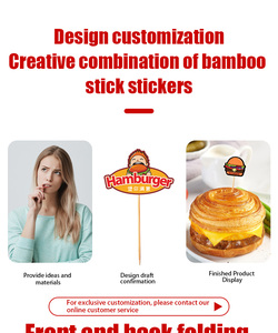 Bandierine Personalizzate <span class=keywords><strong>per</strong></span> Stuzzicadenti con Logo Personalizzato, Biodegradabili in Bambù, <span class=keywords><strong>per</strong></span> Hamburger e Sandwich, Forniture all'Ingrosso <span class=keywords><strong>per</strong></span> Eventi e Catering - Product Image 4