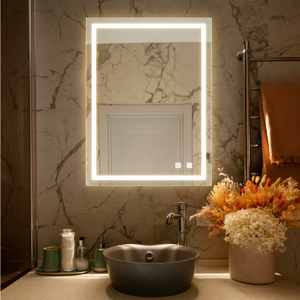 Espejo de Vanidad Inteligente con LED de 32x24 Pulgadas, Espejo de Vidrio con Luces, Diseño Moderno, Alto Lumen, Regulable, Control Táctil de Pared, Antivaho - Product Image 1