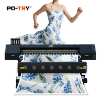 Papel de Sublimación de Tinta Eco-solvente Industrial PO-TRY 1.9M Eps I3200 Automático de Alta Velocidad y Estable para Impresora 33G