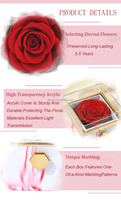 Nouvelle Conception Tendance : Savon Fleur de Rose Artisanale Préservée, Cadeau de Saint-Valentin Premium Exquis, Boîte Cadeau Rotative avec Bijoux