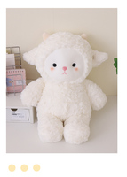 Vente en gros de jouets en peluche super doux et mignons en forme d'éléphant, de cochon, de panda, de mouton, pour filles, coussin de sommeil, cadeau
