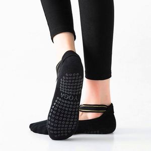 <span class=keywords><strong>2023</strong></span> alta calidad vendaje Yoga antideslizante toalla inferior Pilates calcetín transpirable <span class=keywords><strong>de</strong></span> secado rápido sin espalda Barre calcetines <span class=keywords><strong>de</strong></span> baile - Product Image 5
