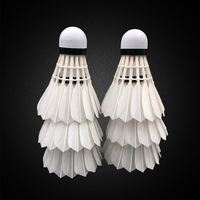 Volant de badminton Linton LT-2 Duck Air Feather Nature White 2-Layer Cork Head Daily Training