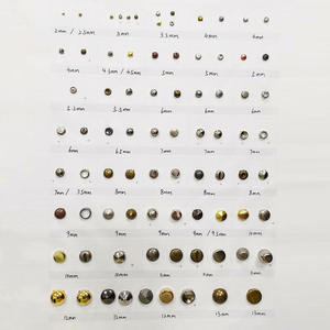 Rivets en fer en gros d'usine, rivets à 2 griffes, clous ronds, pointes en forme de champignon pour vêtements, chaussures - Product Image 1