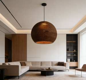 โคมไฟระย้าขนาดใหญ่สไตล์เซนจีน ดีไซน์รังผึ้งแบบโปร่งแสง ราคาประหยัด คุ้มค่า - Product Image 4