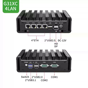 BKHD G31X N100 มินิพีซีอุตสาหกรรมไร้พัดลม 4 พอร์ต LAN 2.5G I226 พอร์ต COM คู่ คอมพิวเตอร์ฝังตัว - Product Image 2