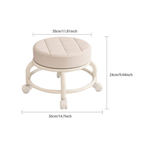 Petit tabouret poulie tabouret bas avec roue universelle tabouret d'apprentissage ménage paresseux patinage à roulettes beauté couture petite chaise