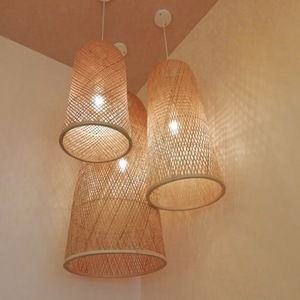 Lámparas Colgantes Redondas de Bambú Hechas a Mano con LED E27 para Hogar, Casa de Huéspedes, Cafetería, Vestíbulo, Escalera, Cobertura de 10-15 m² - Product Image 3