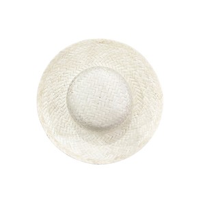Nouveau style d'été Chapeau canotier à calotte plate en paille de blé naturelle, couleur naturelle, vente en gros - Product Image 3