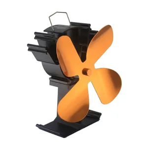 Ventilador de fogão de madeira eco amigável, 4 lâminas de energia de calor