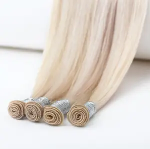 Vente en gros de qualité supérieure 100% Remy cheveux humains européens de couleur claire double noyade couleur claire génie trame fournisseur d'usine