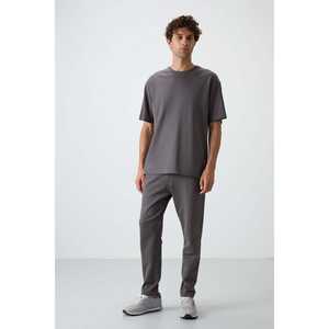 Ensemble de survêtement en coton gris foncé pour homme, décontracté, respirant, coupe ample, style basique, vêtements pour adultes - Product Image 6