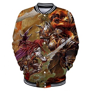 เสื้อแจ็คเก็ตยีนส์ลายเบสบอล 3 มิติ Devil สำหรับทุกเพศ ป้องกันรังสียูวี แห้งเร็ว ระบายอากาศได้ดี เสื้อโค้ทฤดูหนาว เสื้อสเวตเชิ้ต เสื้อคลุม - Product Image 4