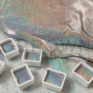 Pigment <span class=keywords><strong>holographique</strong></span> réfléchissant à effet super miroir pour peinture <span class=keywords><strong>aquarelle</strong></span> Pigment de fard à paupières arc-en-ciel cosmétique - Product Image 4