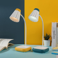 Lampe de bureau pour chambre d'enfant, lampe de lecture LED rechargeable, veilleuse de lecture, décoration de table, commande tactile avec chargeur USB