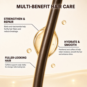 Champú Botánico con Cafeína para Cabello Teñido, Cuidado Capilar Seguro para el Color, para Cabello Dañado y Estresado, Suavidad y Manejabilidad - Product Image 3