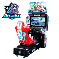 Simulateur de conduite de course automobile Outrun 32 pouces à monnayeur, prix d'usine, pour centre de jeux
