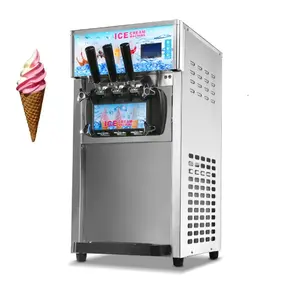 3 Flavors Automatic Soft Serve Sorbetiere Commercial Ice Cream Machine A Glace Icecream Italian Gelato Making Ice Cream Makers