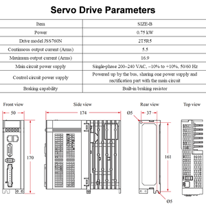 23 Bit <b>Optical</b> Absolute Encoder Motor Kit 750W 0.75kW 3000RPM AC Motor With Single-Phase 220V EtherCAT <b>Drive</b> 750W Motor Wi - Product Image 2
