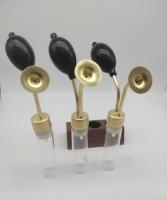 Bouteille diffuseur à roseaux en verre de 60 ml, en laiton et cuivre, vide, pour aromathérapie, avec logo personnalisé, pour huiles essentielles, parfums et décoration intérieure