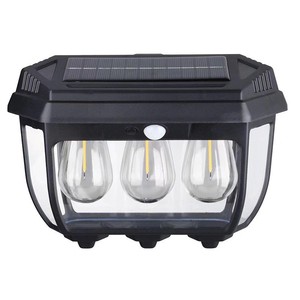 Lampe murale solaire d'extérieur à LED, lumière chaude, avec capteur de mouvement, s'allume automatiquement la nuit, diffuseur en polycarbonate, forme carrée - Product Image 4