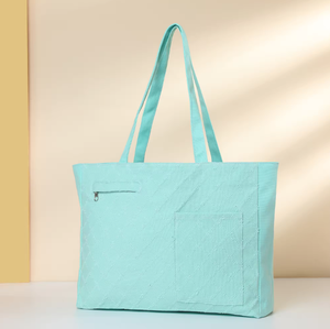 Bolsa de compras reutilizable personalizada, portátil, de gran capacidad, de lona de algodón resistente para mujer - Product Image 4