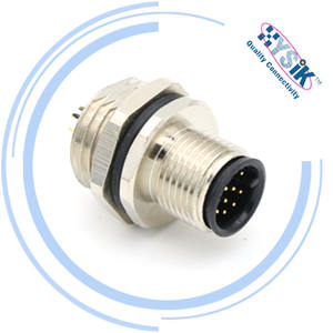 ขั้วต่อ M12กันน้ำ IP67 12ขาปลั๊กตรงส่งข้อมูลความเร็วสูงสำหรับระบบควบคุม PLC - Product Image 4