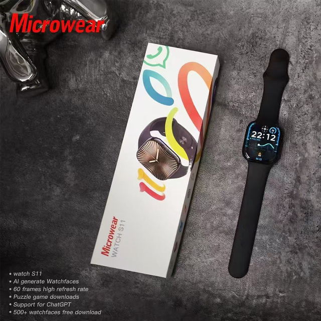 Microwear Series 11 S11 Pro AMOLED Smartwatch IP68 Waterproof AI 4G Unisex Sports Fitness Tracker Heart Rate Sleep Monitoring