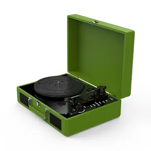 Gramófono de grabación de vinilo de alta calidad, sistema de sonido Vintage, <span class=keywords><strong>tocadiscos</strong></span> <span class=keywords><strong>para</strong></span> cine en casa con Auto-Stop - Product Image 1