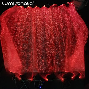 光ファイバーLEDテキスタイルを発光するポリエステル光暗い生地で光る光ファイバ - Product Image 5