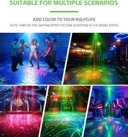 Wuzstar Mini DC5V RG LED Projecteur de Fête avec Télécommande, Effet de Faisceau Sonore et Lumineux à Changement de Couleur pour Intérieur/Extérieur, Anniversaire, Bar, KTV