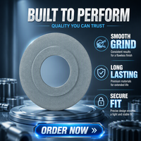 Disque abrasif industriel à grain personnalisé, à profil convexe unique, pour le meulage de rainures étroites et de joints en acier moulé.