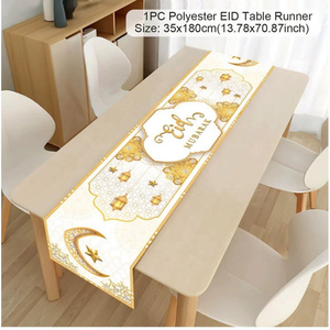 Ramadan Mubarak chemin de table étoile lune château lanterne nappe islamique chemin de table tapis Ramadan décoration 2023 - Product Image 2