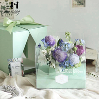 Boîte à fleurs transparente pour bouquet de fleurs, idéale pour mariage, fête, ou la fête des mères