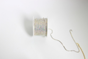 Glass Claw Chain Rhinestone Shoes <b>Stitched</b> <b>Crystal</b> Diamonds Gold/Silver White/AB Motif Rhinestones Stretch Glue on Use Clothes - Product Image 5