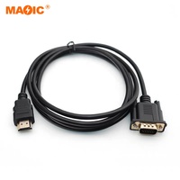 Kabel adaptor konverter 1080 m, kualitas tinggi Full HD 1.8 p HDMI ke VGA