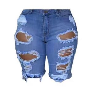 Summer Women Ripped Shorts Jeans High Waist Cut Out Street Lady <b>Sexy</b> Nightclub Stripper Denim <b>Pants</b> - Product Image 3